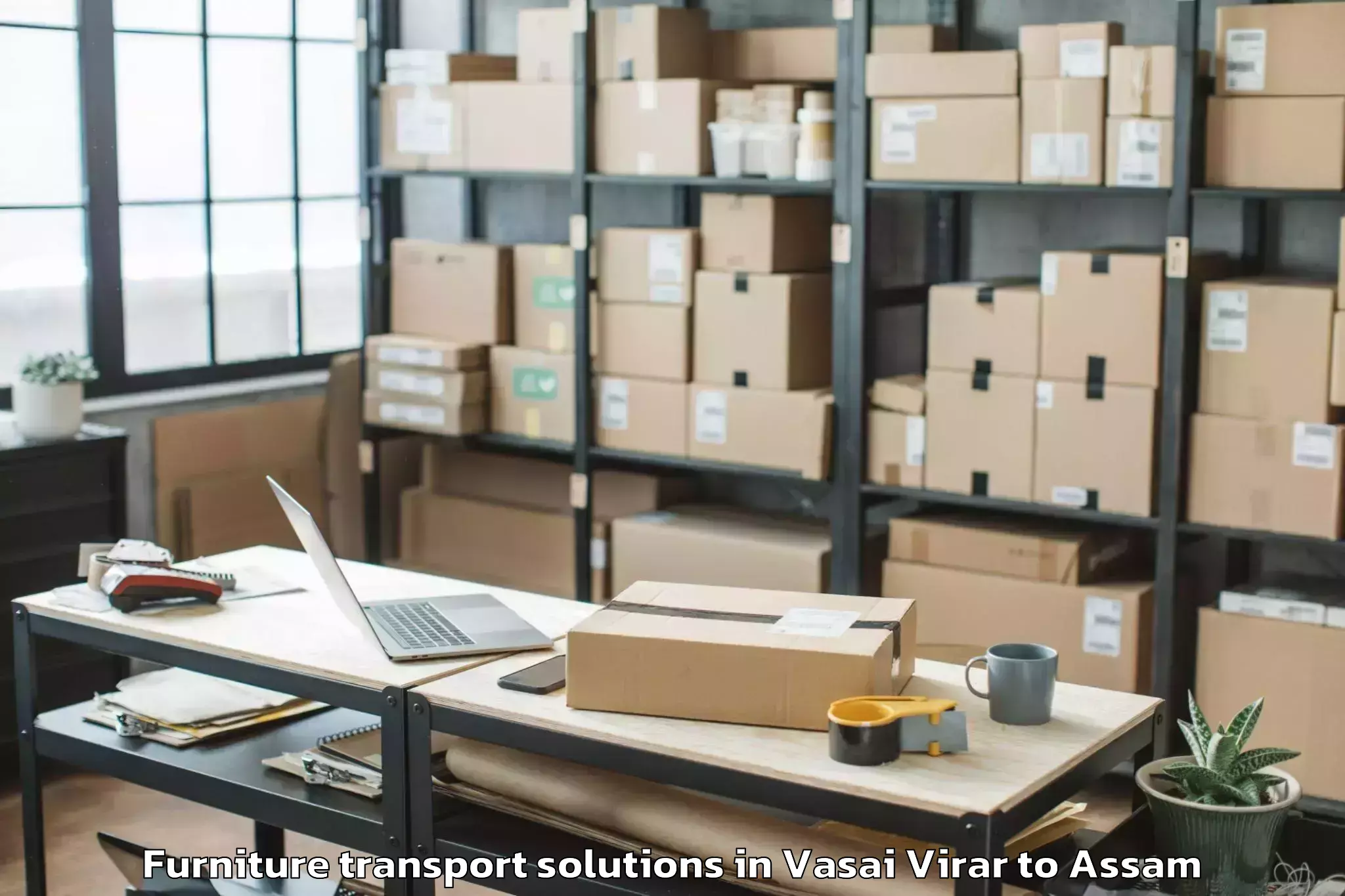 Top Vasai Virar to Kharupetia Furniture Transport Solutions Available